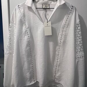 Tuckernuck White Eyelet Jane Blouse